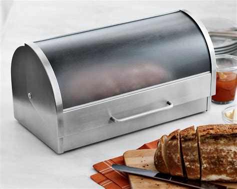 bread boxes stainless steel|extra large bread box stainless.